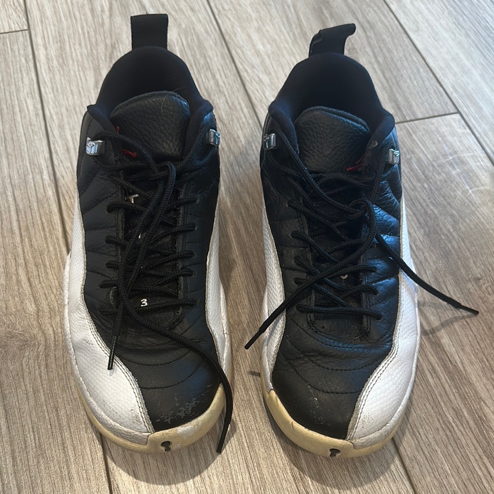Gently Worn🔥 Nike Jordan 12 XII Retro Low Playoff Black Red White Gray